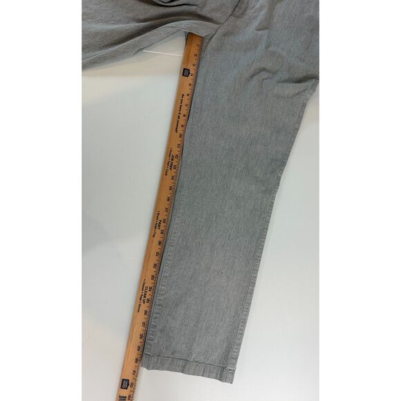 Banana Republic Men's Kentfield Pants Heather Grey Cotton Size 36 x 32 - Picture 10 of 12